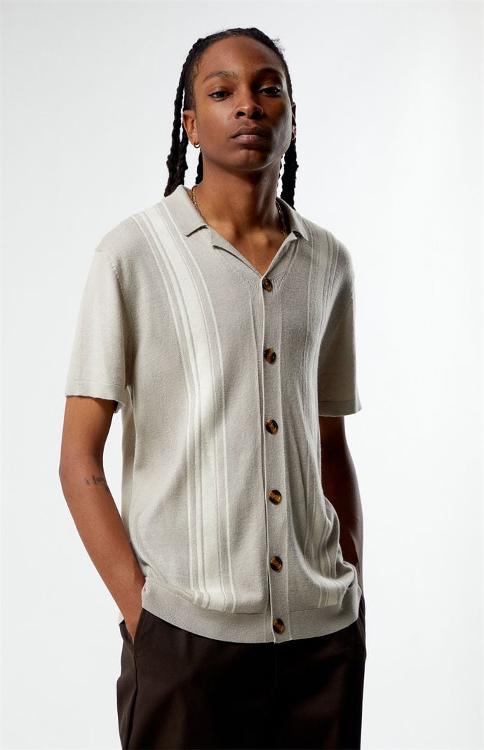 Striped sale knit shirt