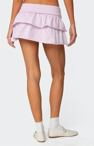 Lexie Ruffle Striped Mini Skirt image number 5