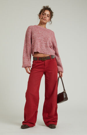 Pacsun Casey Medium Red Low Rise Baggy Jeans | PacSun