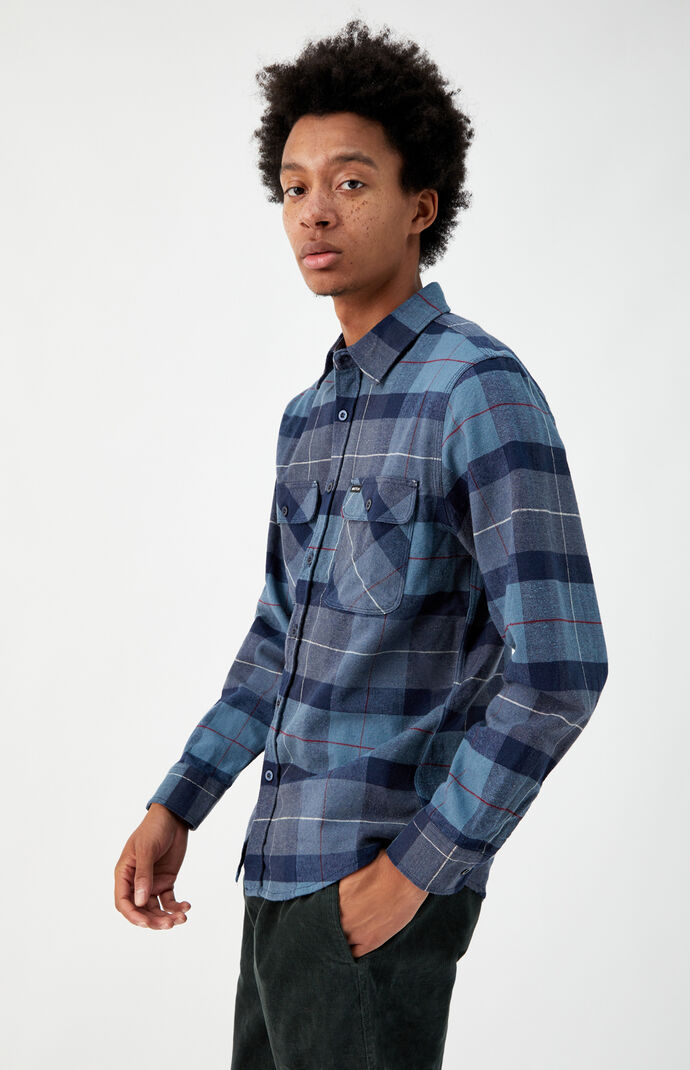 Blue Bowery Plaid Flannel Shirt
