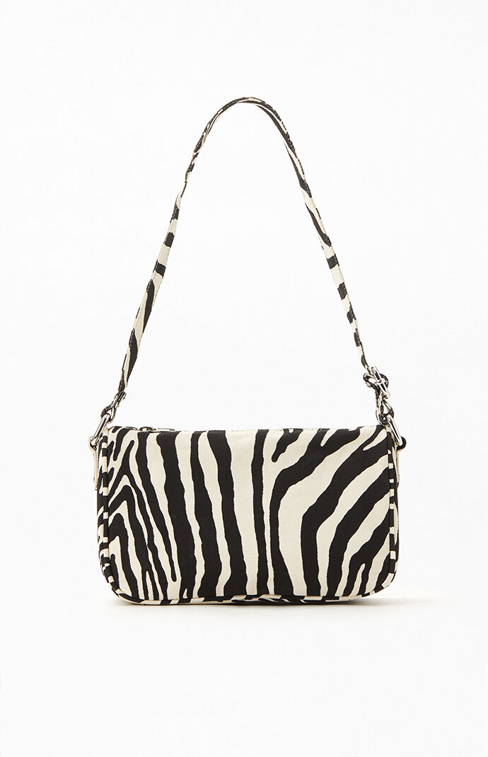 zebra print shoulder bag