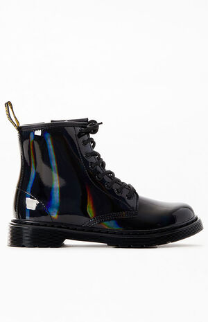 dr martens patent rainbow