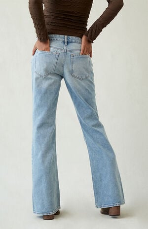 Jade Low Rise Bootcut Jeans Light Blue Wash image number 4