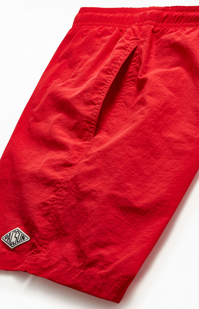Racing Red 17" Swim Trunks