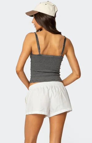 Striped Henley Tank Top image number 5