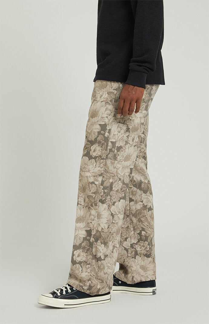 Pacsun Dylan Baggy Jeans Carpenter Brown Floral