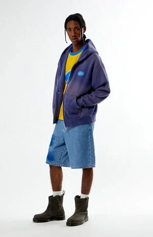 Studded Logo Full Zip Hoodie image number 4