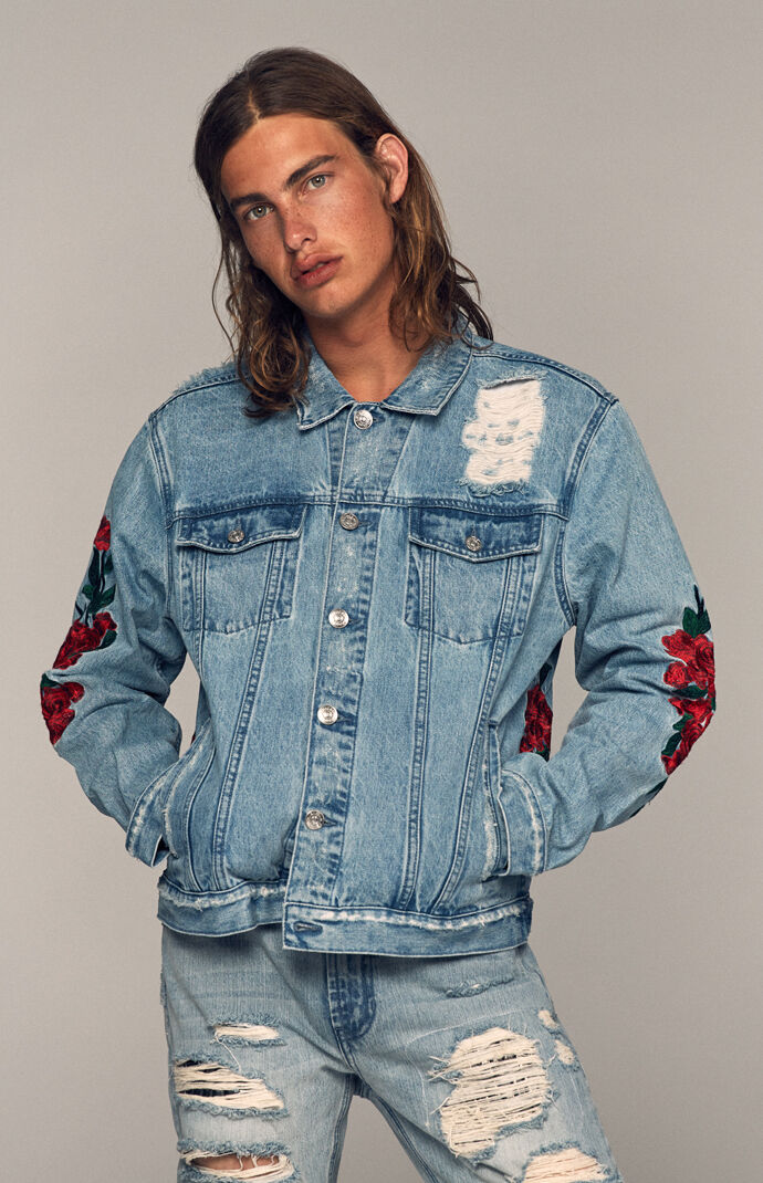 pacsun rose denim jacket