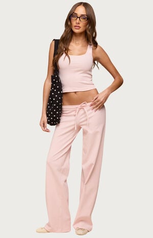 Linda Ribbed Scoop Neck Tank Top image number 4