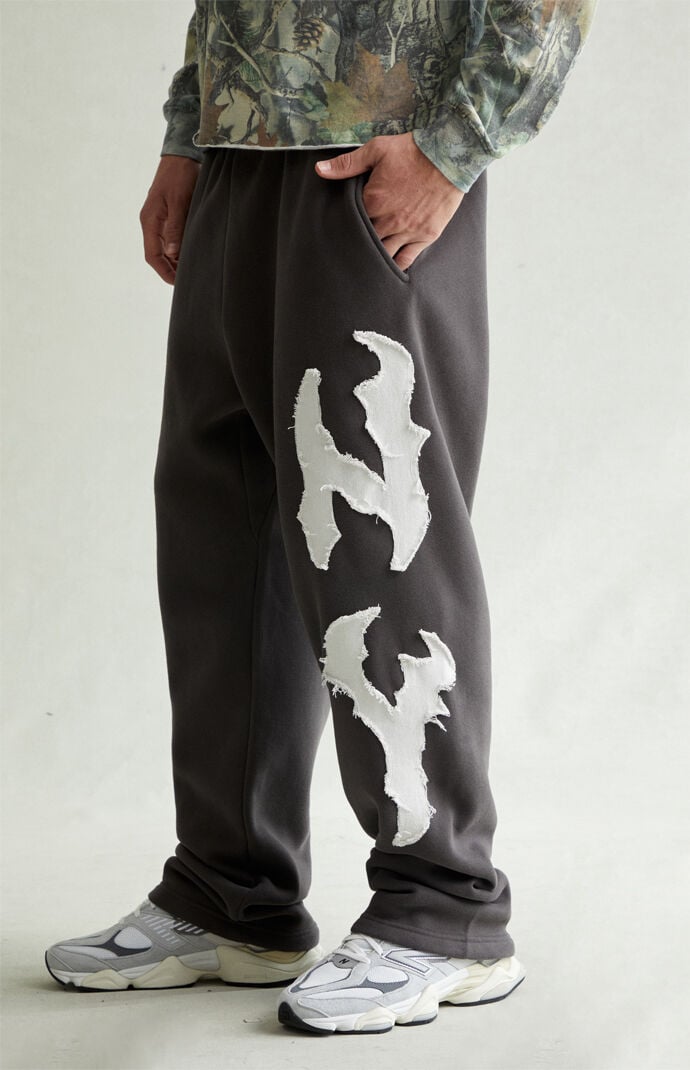 Pacsun NY Raw Applique Baggy Sweatpants