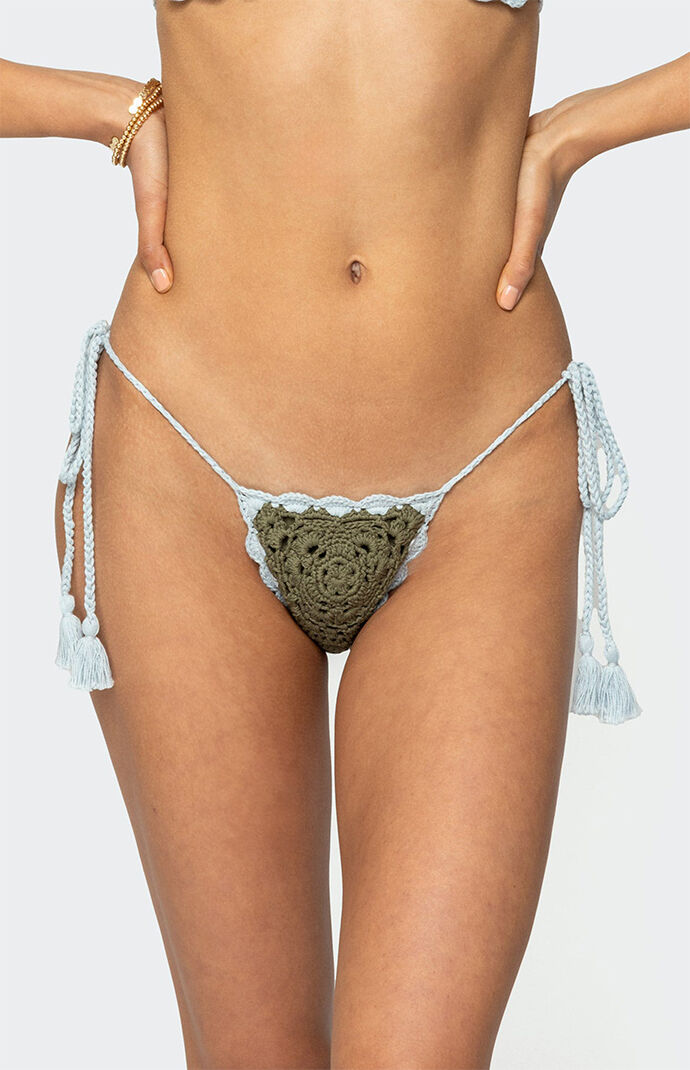 Edikted Crochet String Bikini Bottom