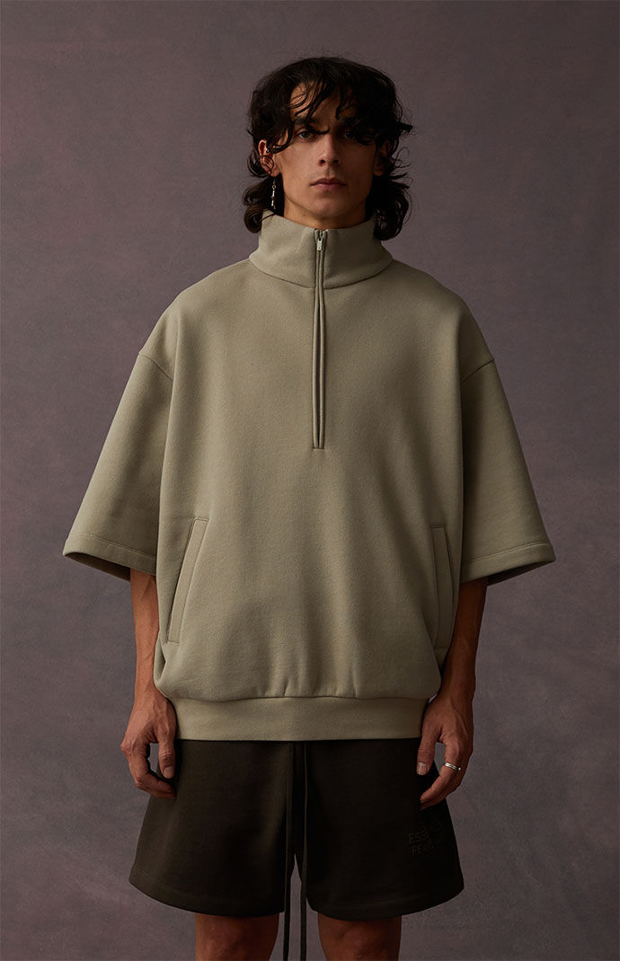 Fear of God Essentials Seal 3/4 Half Zip Sweatshirt | PacSun