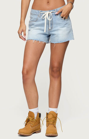 Milla Low Rise Denim Shorts image number 1