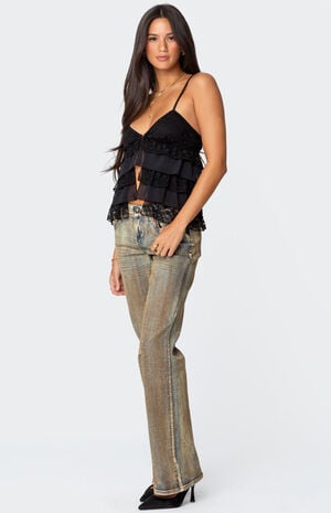 Lacey Split Front Ruffle image number 4