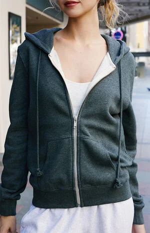 Gray Full Zip Hoodie image number 1