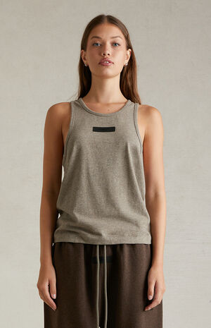 Women's Heather Grey Tank Top image number 2