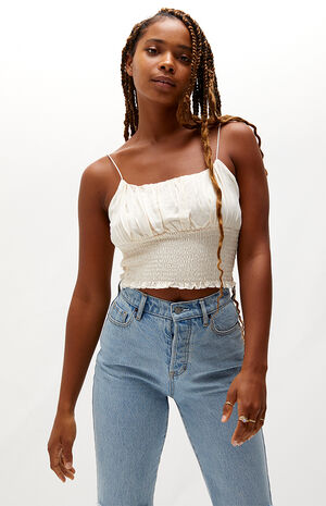 Smocked Bodice Cami Top Smocked Bodice Cami Top image number null