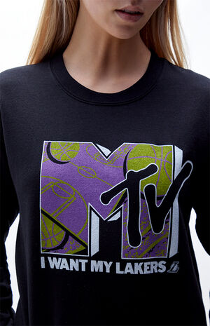 Junk Food MTV I Want My Lakers Crew Neck Sweatshirt