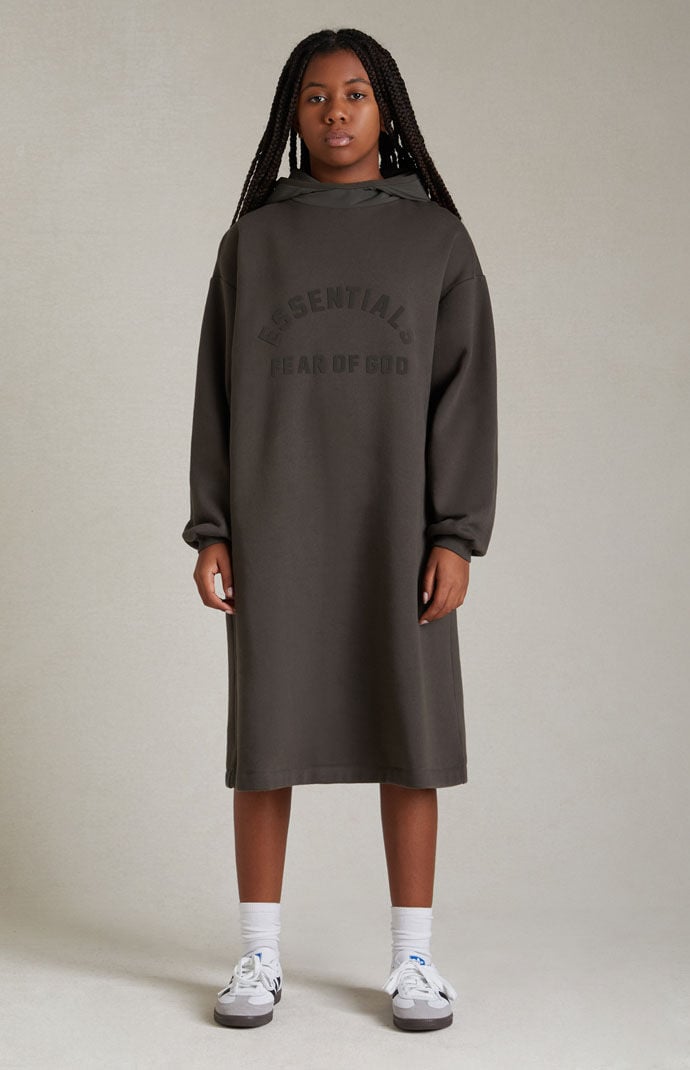 Kids Fear of God Essentials Ink Hooded Dress PacSun