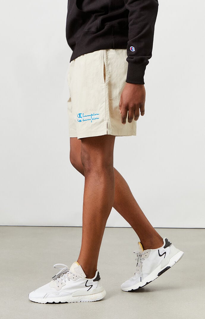 Champion khaki stacked nylon ripstop shorts 2025