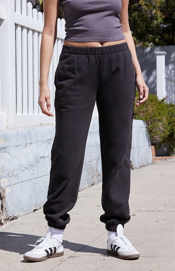 John Galt Black Rosa Sweatpants PacSun