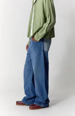 Blake Extreme Baggy Jeans Two Tone Medium Blue image number 3