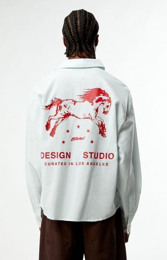 Pacsun Vision Striped Woven Long Sleeve Shirt