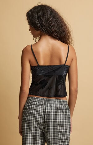 Louie Burnout Velvet Cami Top image number 3