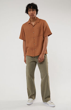 Brown Cherry Bowl Oversized Camp Shirt image number 4