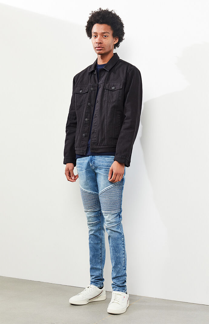 Medium Moto Stacked Skinny Jeans