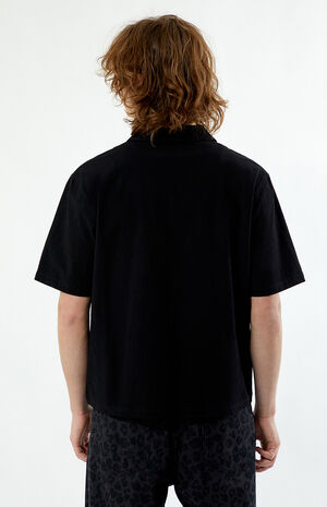 Black Arlo Oversized Camp Shirt image number 3