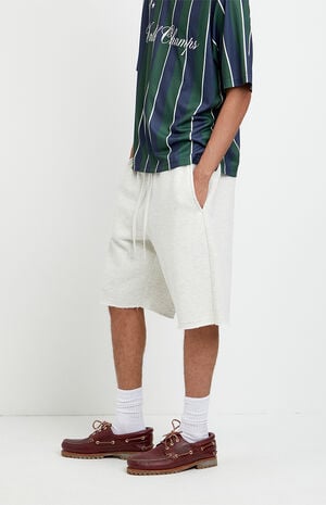Light Gray Fleece Volley Sweat Shorts image number 3