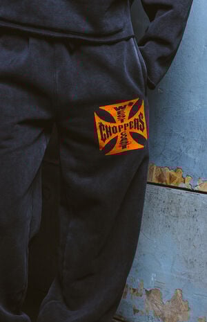 Orange Logo Sweatpants image number 2