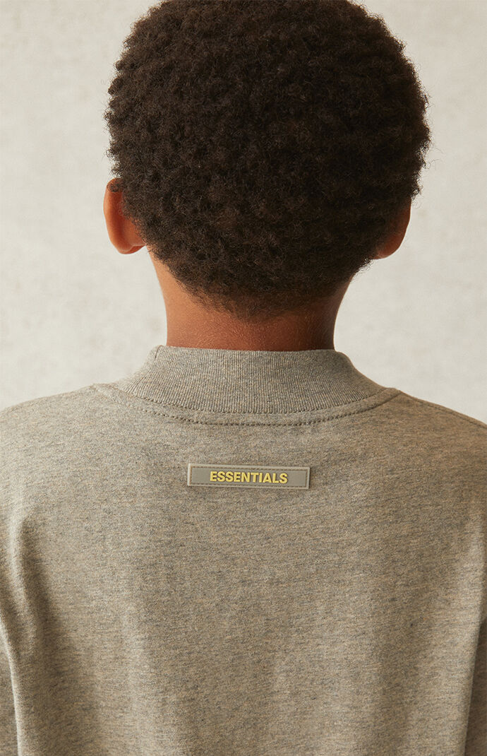 Essentials Heather Oatmeal Long Sleeve T-Shirt