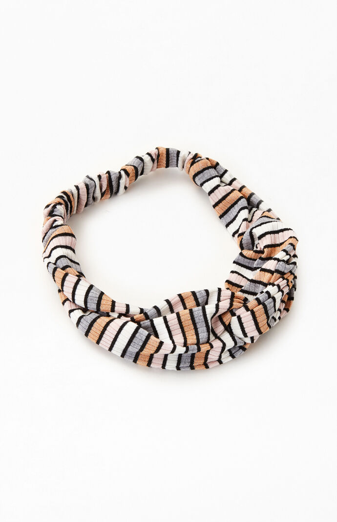 Lurex Stripe Twisted Headband