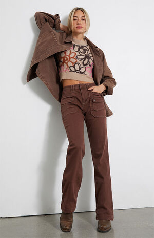 Mid Rise Pocket Bootcut Pants image number 1