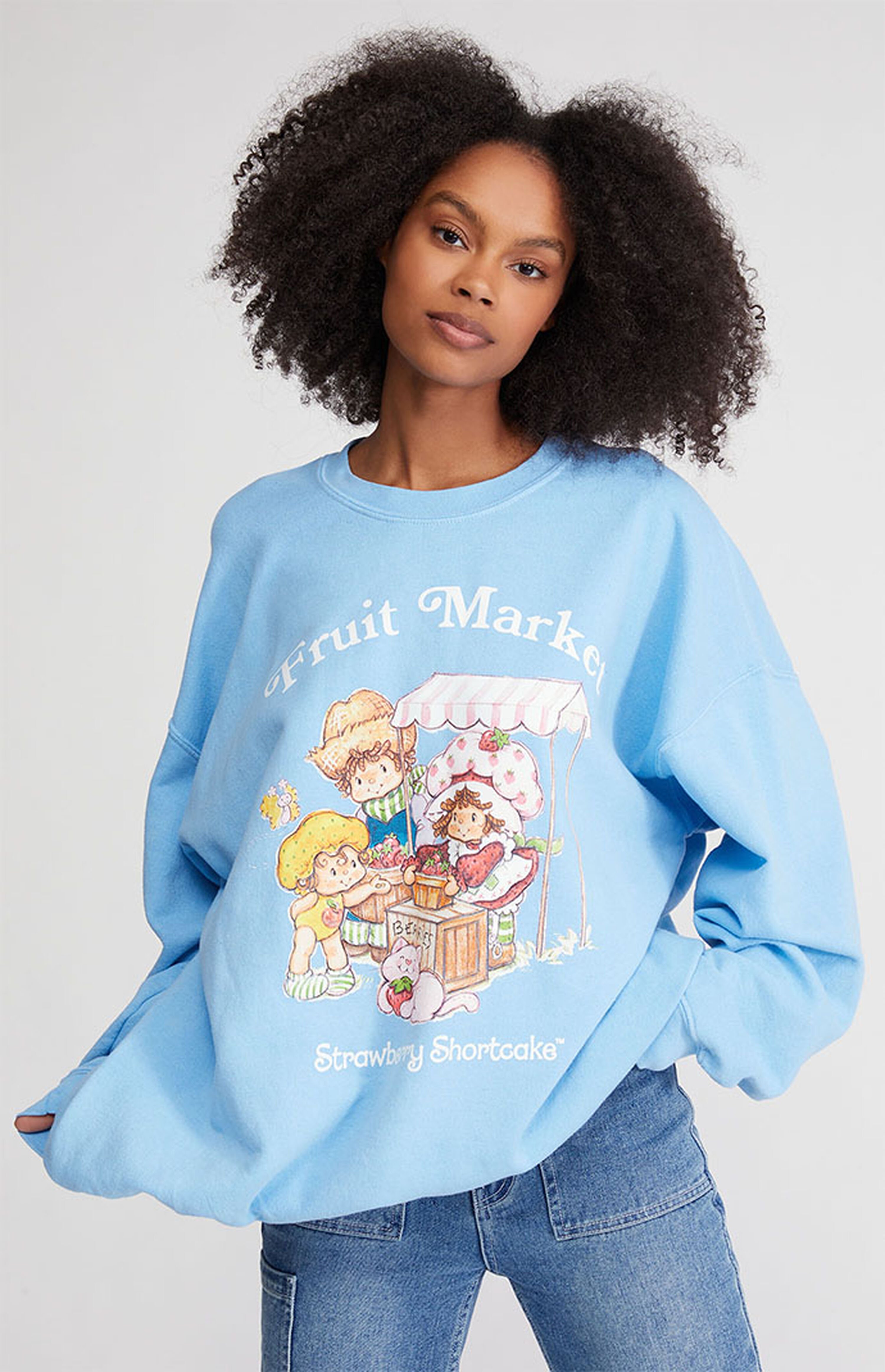 Strawberry Shortcake Fruit Market Crew Neck Sweatshirt PacSun