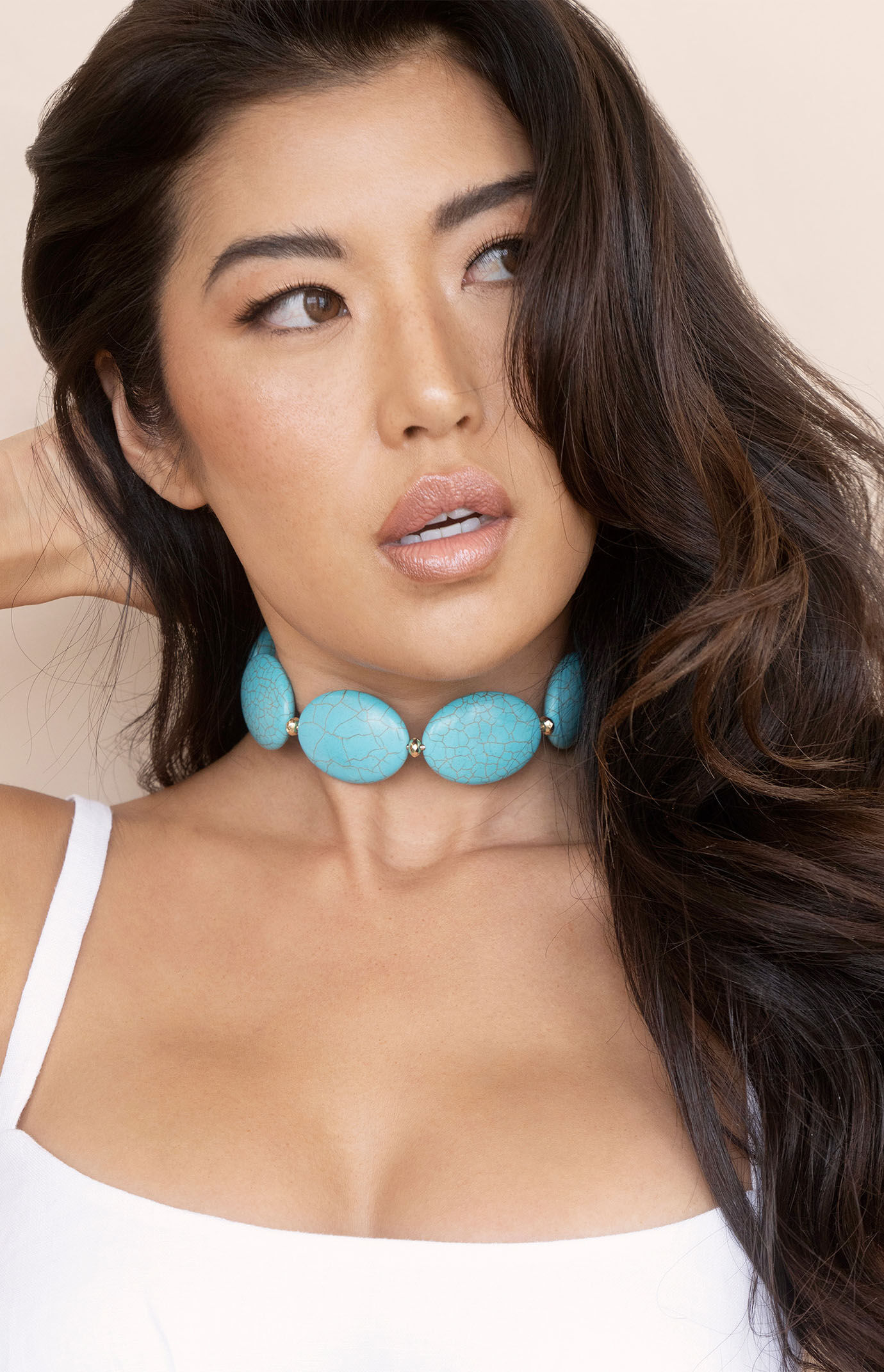 Ettika Oval Turquoise Stones Statement Choker