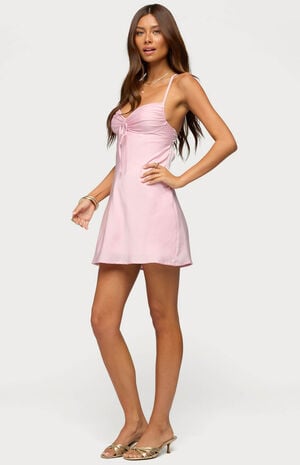 Christina Satin Effect Mini Dress image number 4