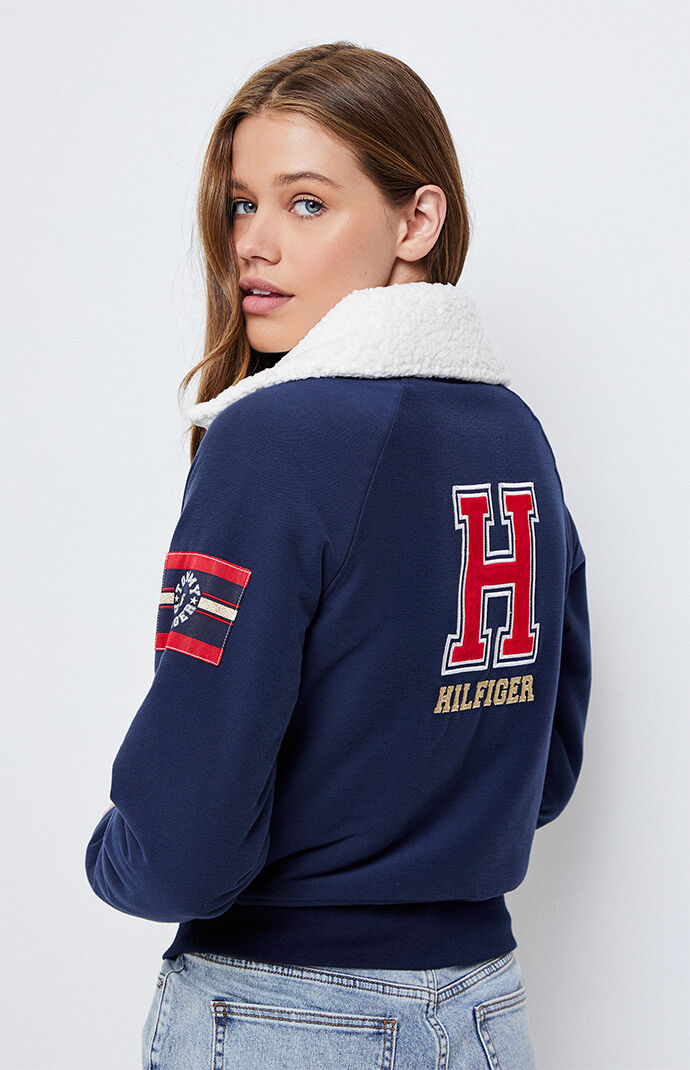 womens bomber jacket tommy hilfiger