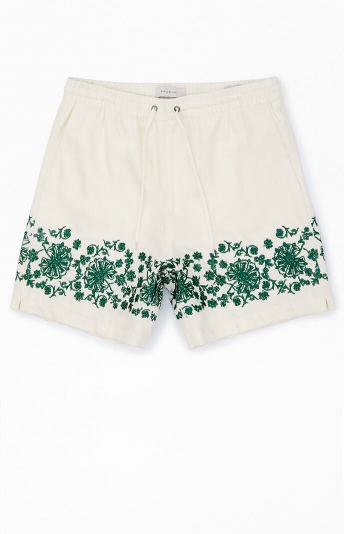 PacSun Floral Embroidery Shorts PacSun