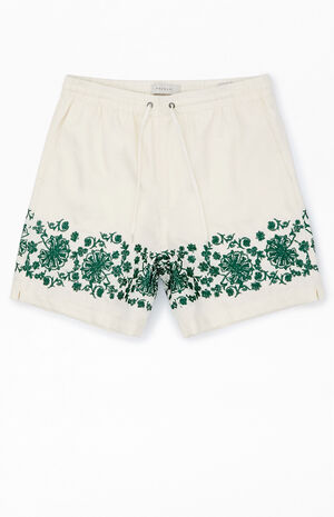 Floral Embroidery Shorts image number 1