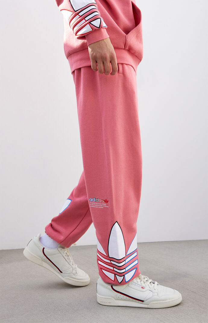 Pink Tricolor Trefoil Sweatpants
