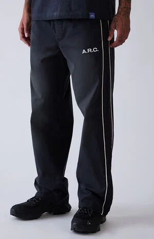 Black Active Vintage Wash Track Pants image number 3