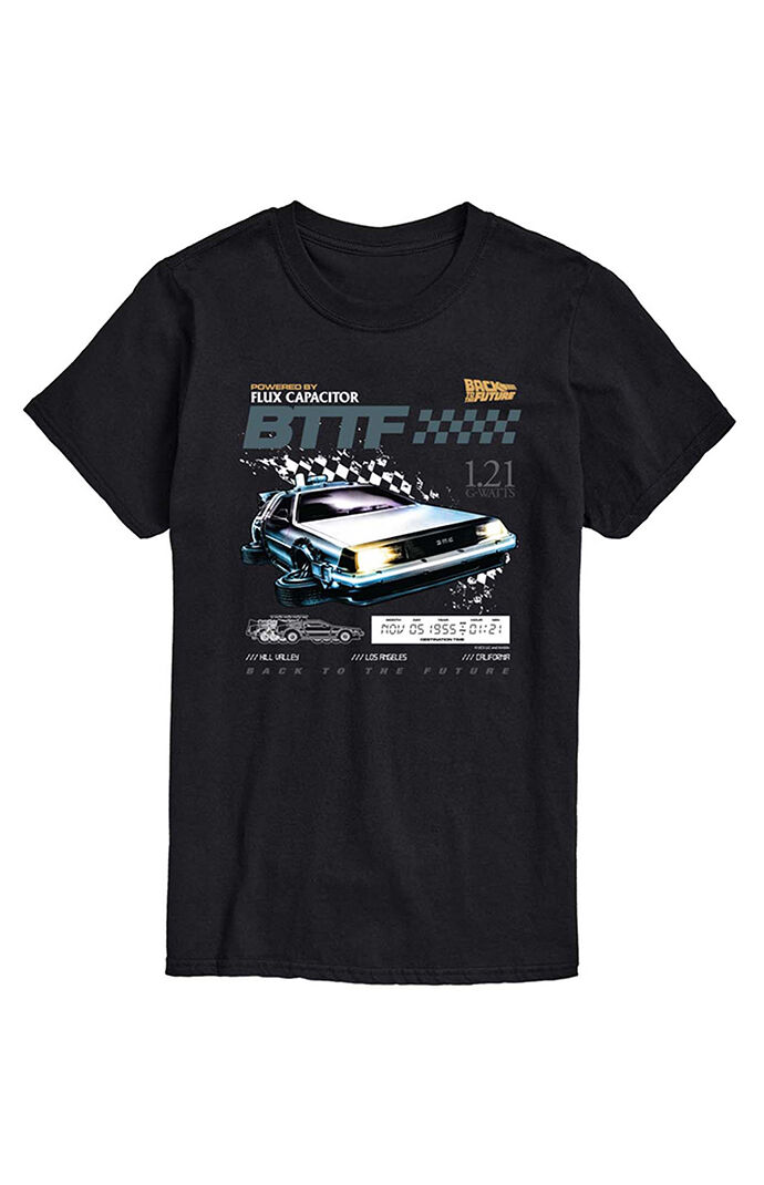 Hybrid Apparel Men's Back To the Future Speedway T-Shirt in Black - Size 2XL