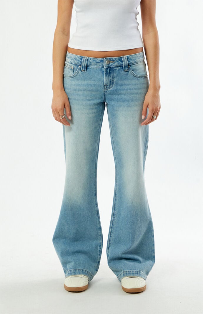 Pacsun Charlie Low Rise Baggy Bootcut Jeans Light Blue