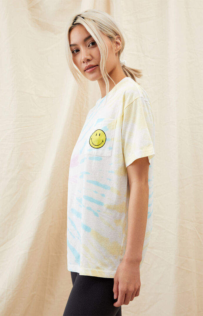 Multi Tie Dye Smiley T-Shirt