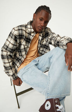 Black Plaid Classic Button Down Shirt image number 1