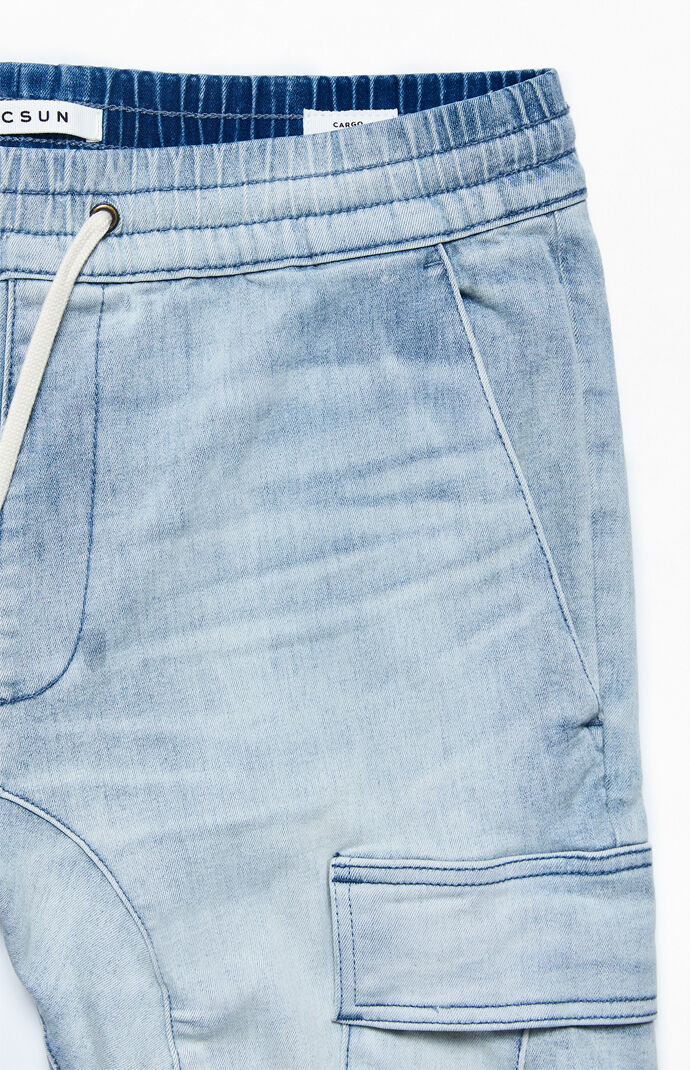 Peter Light Slim Cargo Denim Shorts