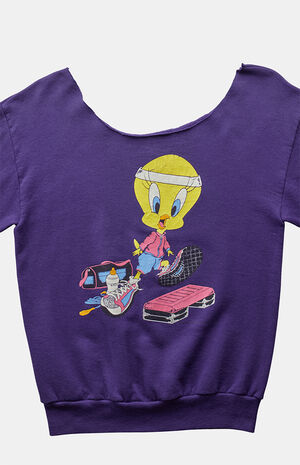 '90s Tweety Workout Sweatshirt image number 3